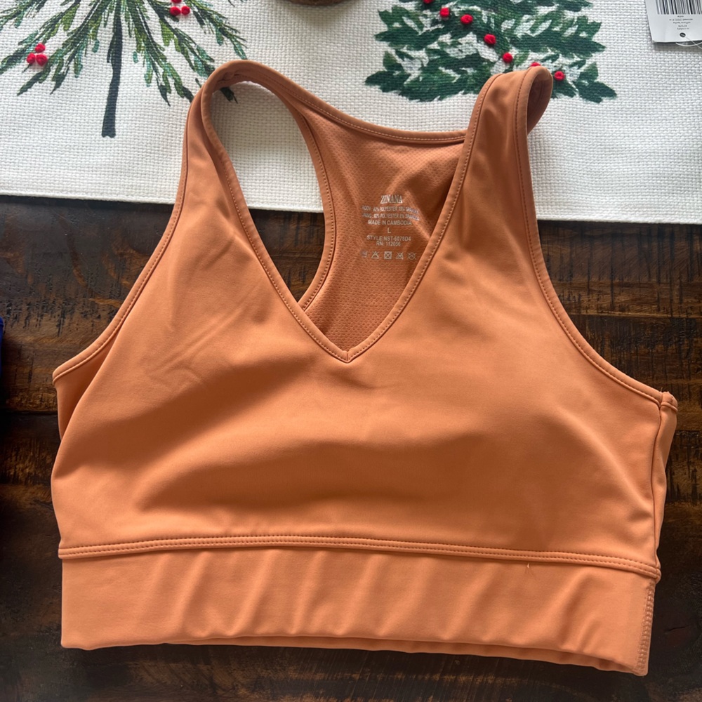 Zenana Outfitters Rust Sports Bra